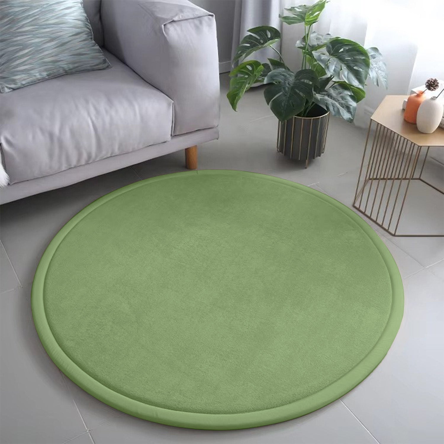 Tapis rond éponge épaissé