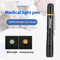 Mini-portable LED stylo-forme forte lampe de poche lampe jaune blanc
