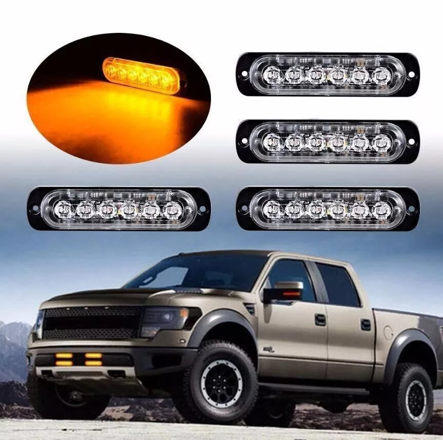 4X12V 24V 6 LED Strobe Flashing récupération Lightbar Camion lumières Nouveau