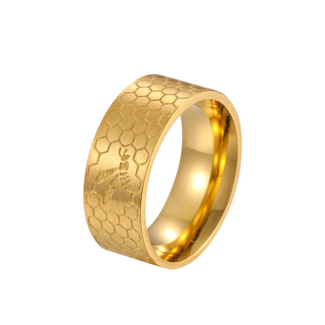 Style acier inoxydable bague dopamine