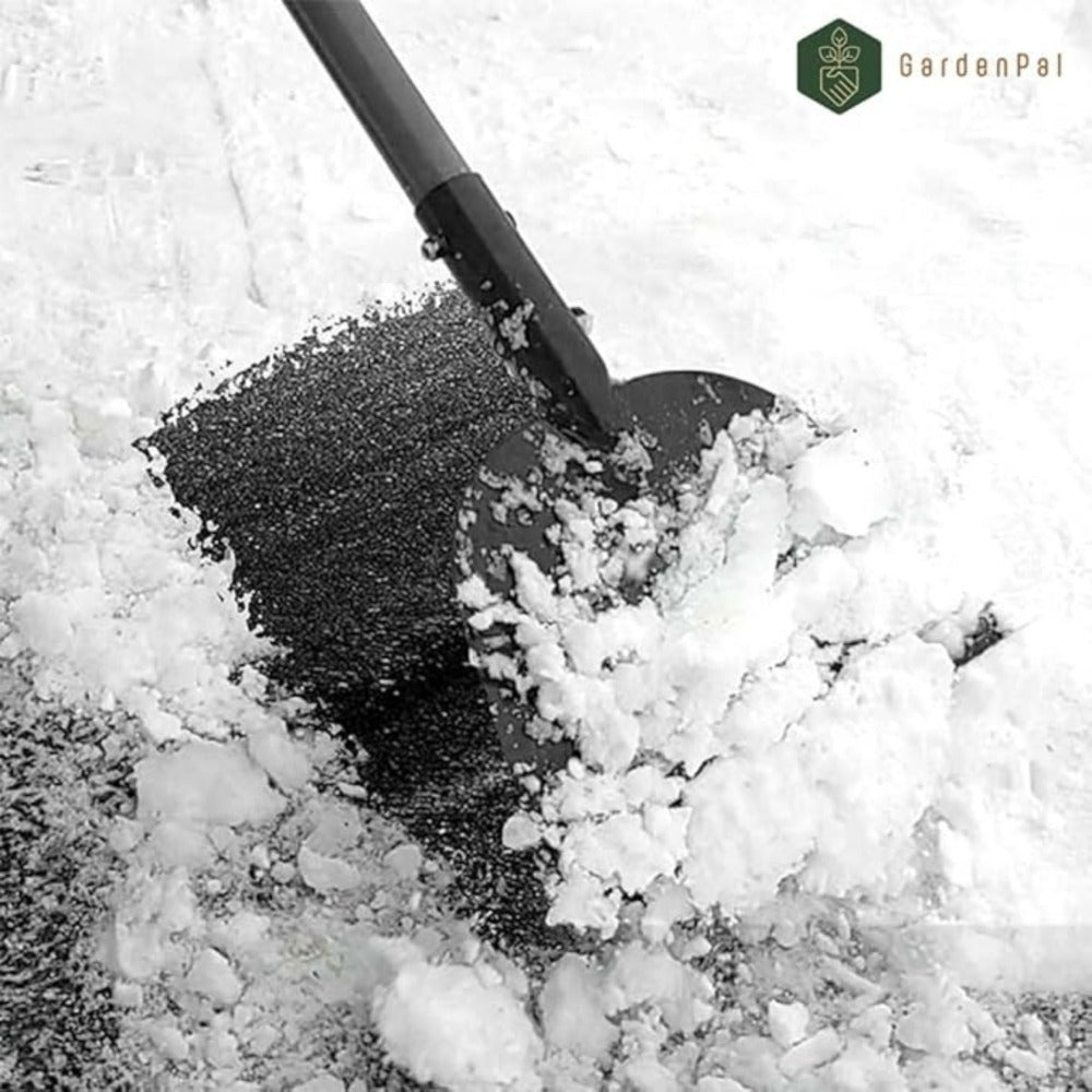 Black snow shovel