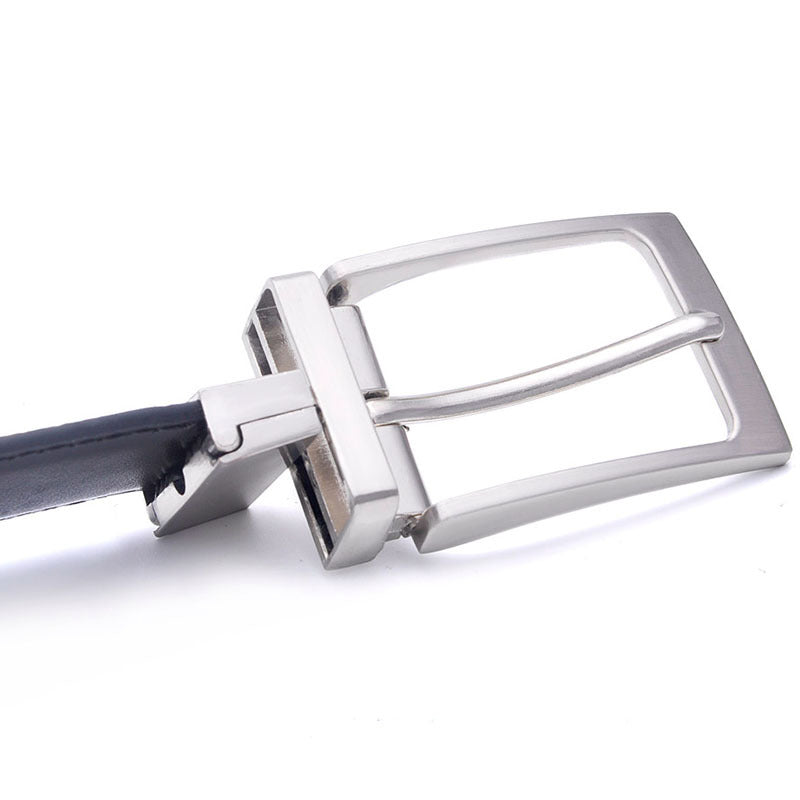 Ceinture de boucle d'épingle tournante pour homme