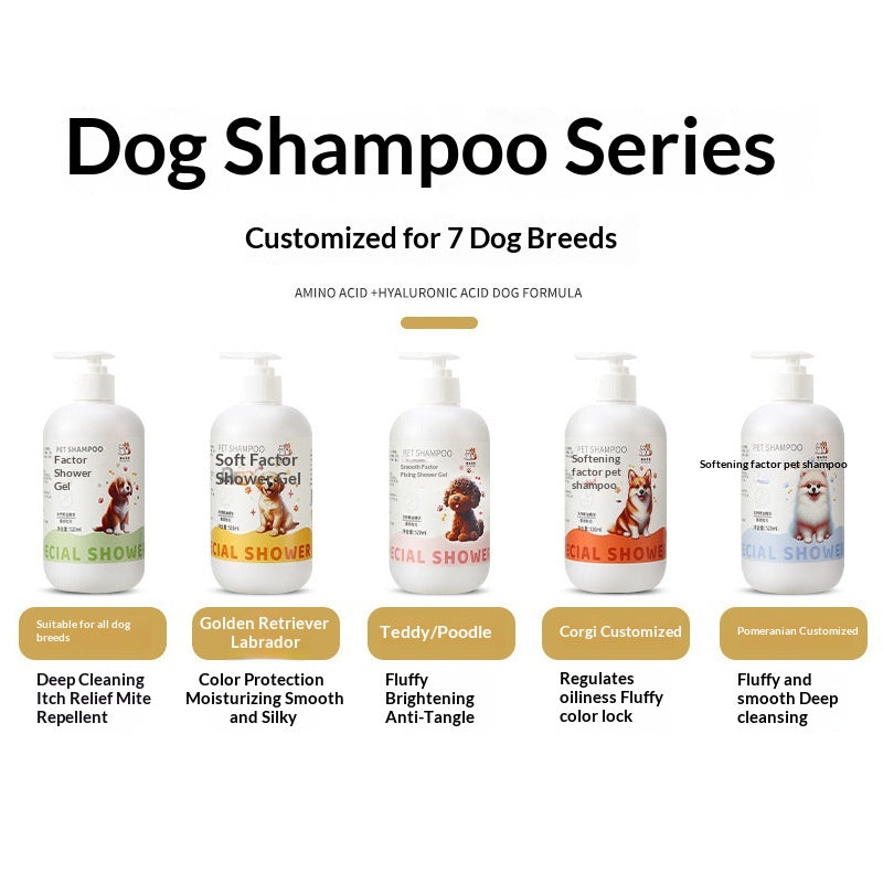 Shampooing de chien pour désodoriser et soulager la démangeaison