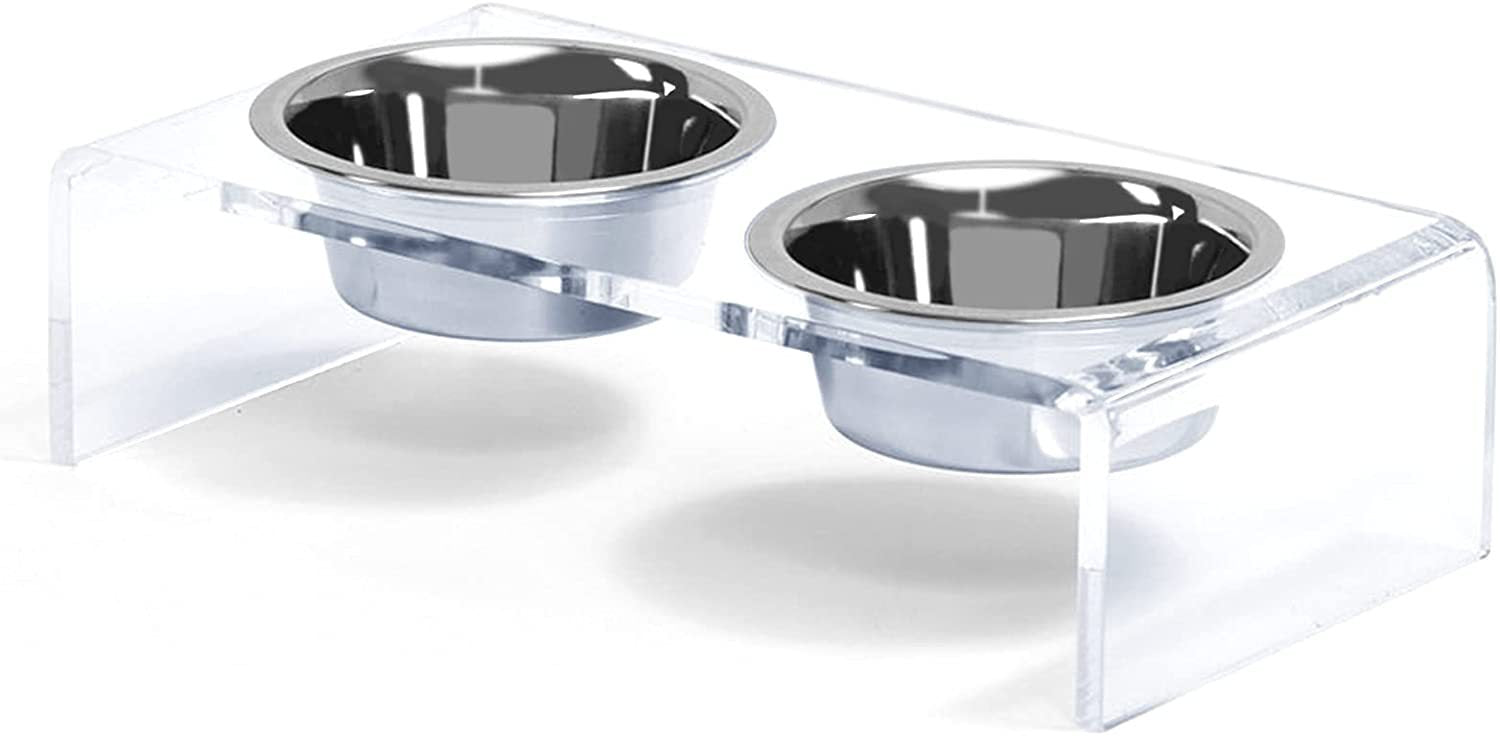 Chien Acrylique et Chats Pet Feeder Petit Chat Chien Feeding Rack