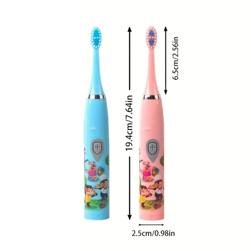 Enfants Sonic électrique brosse à dents IPX6 imperméable Caricature colorée pour enfant utilisation souple