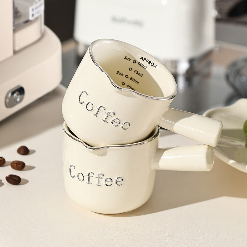 Espresso Cup avec plateau de mesure de café en céramique
