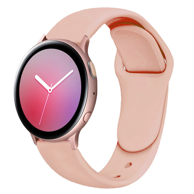 Convient pour Galaxy Active 2 boucle vers l'envers bracelet en silicone 20 22mm Sports intérieur boucle Str