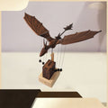 Western Dragon noir couleur de noyer fait main Ornement en bois massif original