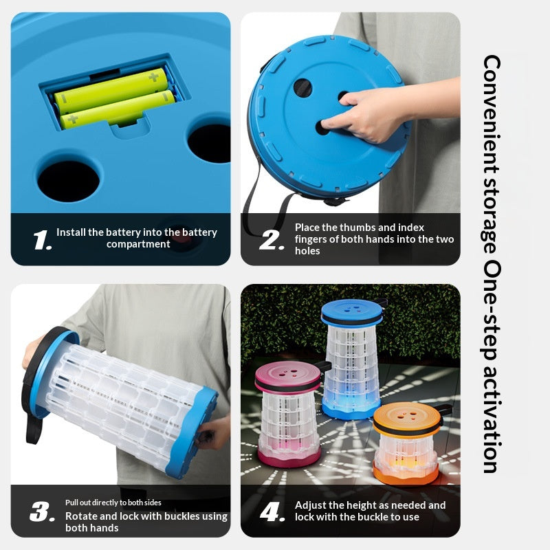 Tabouret portable et pliable idéal pour le camping en montagne