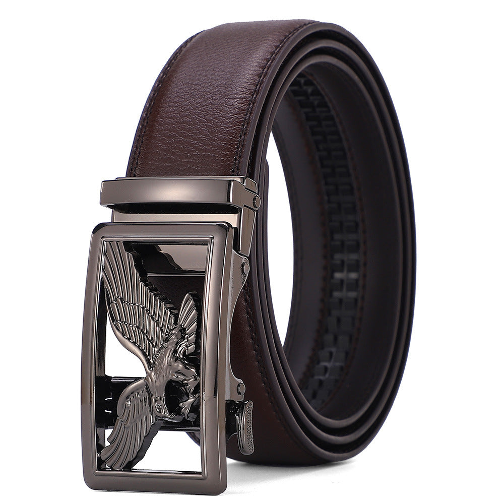 Ceinture en cuir véritable pour hommes avec boucle automatique Premium