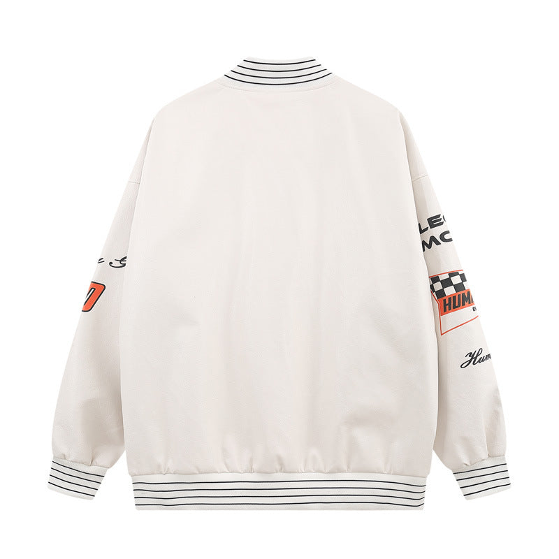 Veste d'impression en cuir Pu pour hommes
