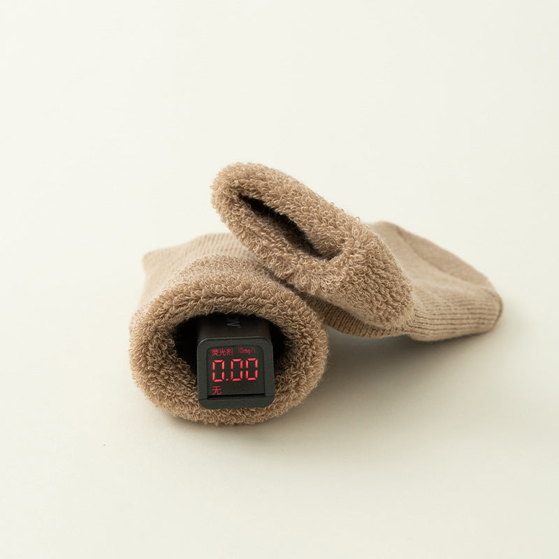 Nouveau-né AutomneHiver Terry-Style Chaussettes de plancher non glissantes