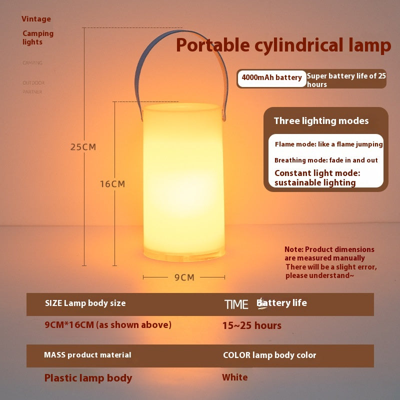 Lampe de camping rétro charge extérieure lampe portable