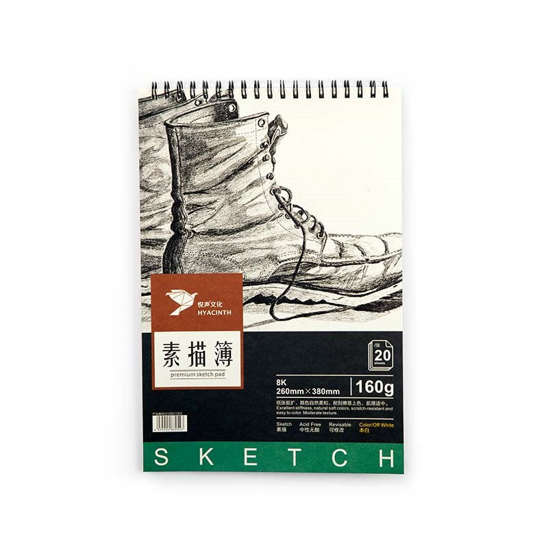 Couleur Lead Livre Blank Flip Vertical Turn Colle de bobine Livre de dessin