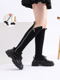 Vente Zipper Solid tricoté Acrylique couleur personnalisée Chauffe- Jambe mode pour les femmes filles