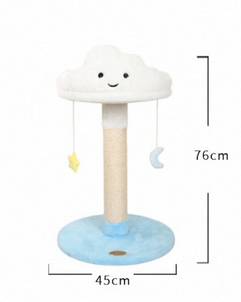 Blue Sky et White Cloud Plate-forme de repos intégrée U-Shaped Cat Tree