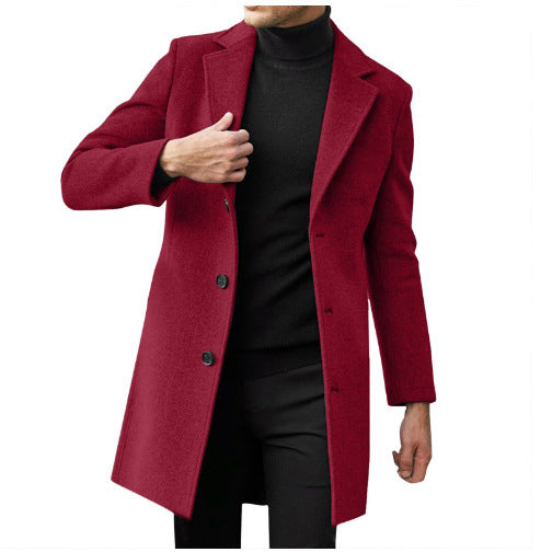 Vêtements de dessus en laine à manches longues pour hommes