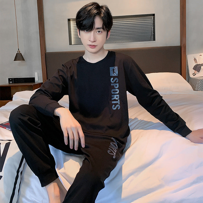 Manches longues homme Cotton Simple Loose Plus Taille Pajamas