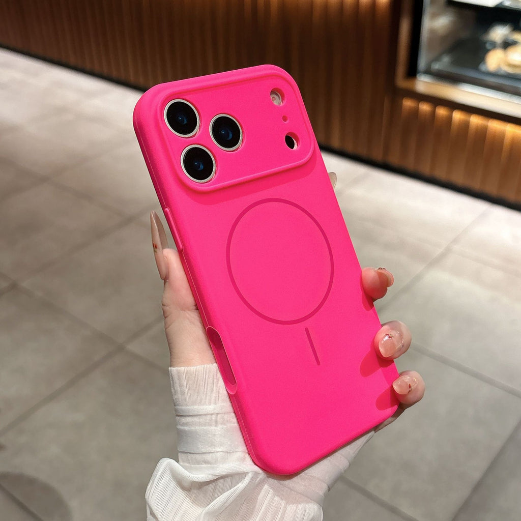 Applicable à 17 Fine Circle Magnetic Phone Case Silicone liquide