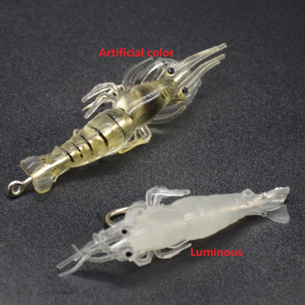 Leur lumineuse de crevettes crochetées de 4cm en PVC