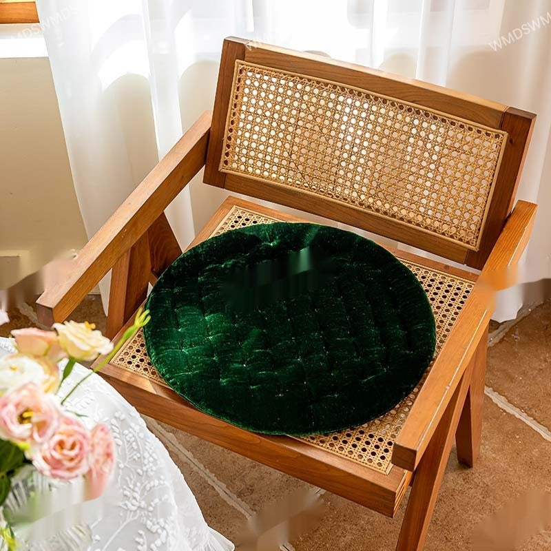 Tabouret de luxe léger de style français Coussin rond toute saison