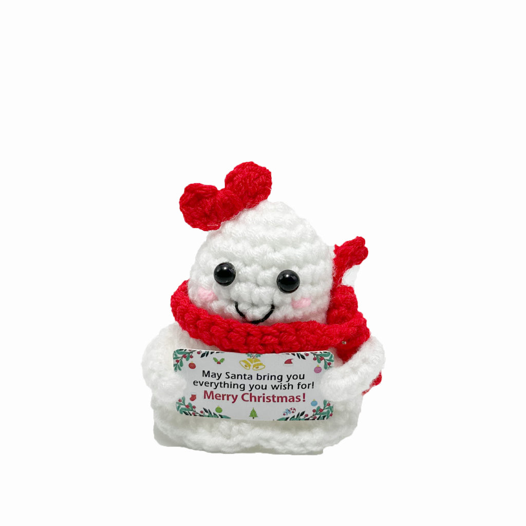 Fils tricotés Snowman et ornements du Père Noël