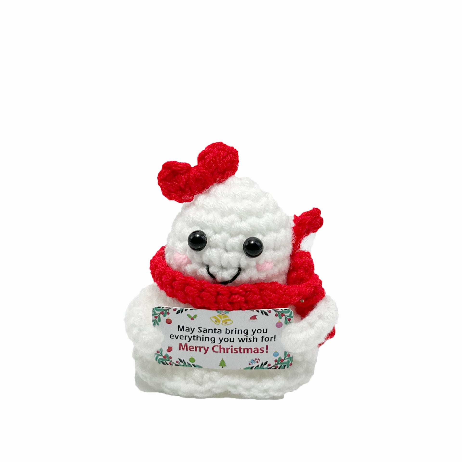 Fils tricotés Snowman et ornements du Père Noël