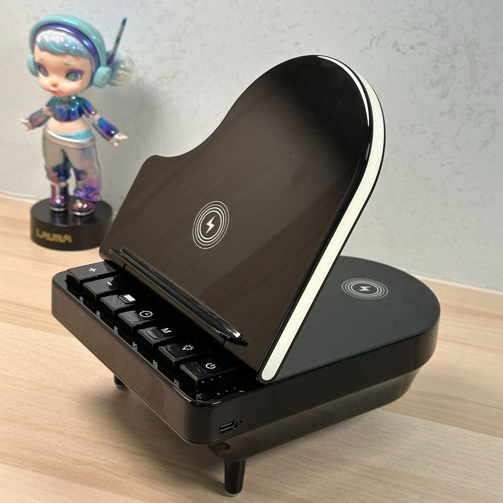 Haut-parleur Bluetooth multifonction 3 en 1 chargeur sans fil avec support de téléphone mobile