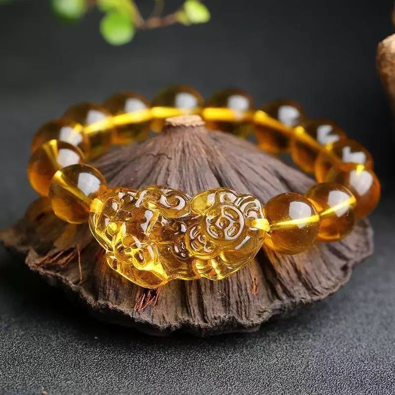 Diffusion en direct populaire Améthyst Pixiu Bracelet Améthyst Perles Bracelet pour attirer la richesse
