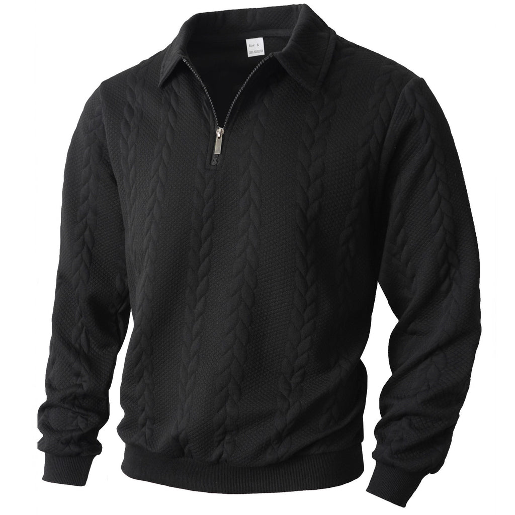 Hommes Casual Sportif Hoodie demi-zip