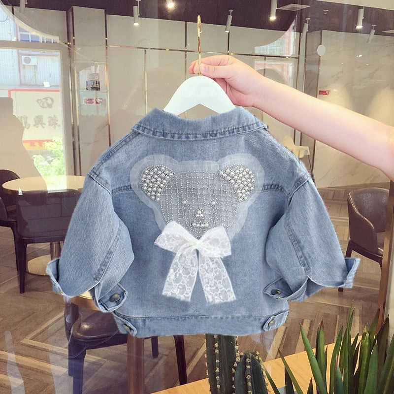Kitten veste de denim de mode décontractée coréenne