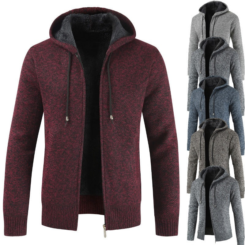 Ebay Automne et l'hiver hommes Épaisseur polaire Cardigan Chandail hommes à capuche Cardigan Jacke