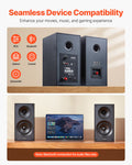 Active Powered Bookshelf Studio Haut-parleurs moniteur 25W X2 Bluetooth stéréo coaxial
