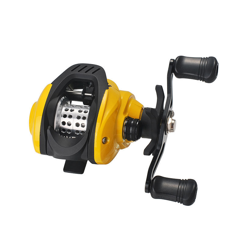 Petite roue de chute d'eau jaune Luya roue bobine de pêche Lei Qiang Hit noir Micro-objet Mod