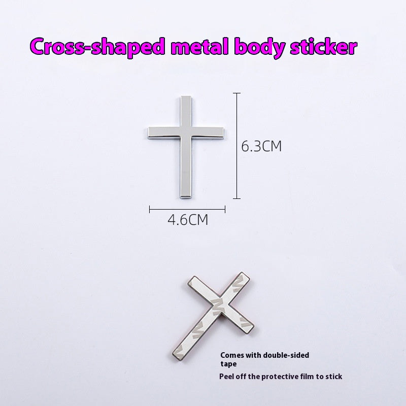 Autocollant en métal 3D Cross Bumper Stickers