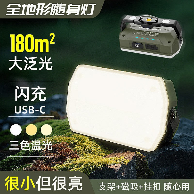 Lampe d'éclairage de charge longue durée pour tente de camping portable