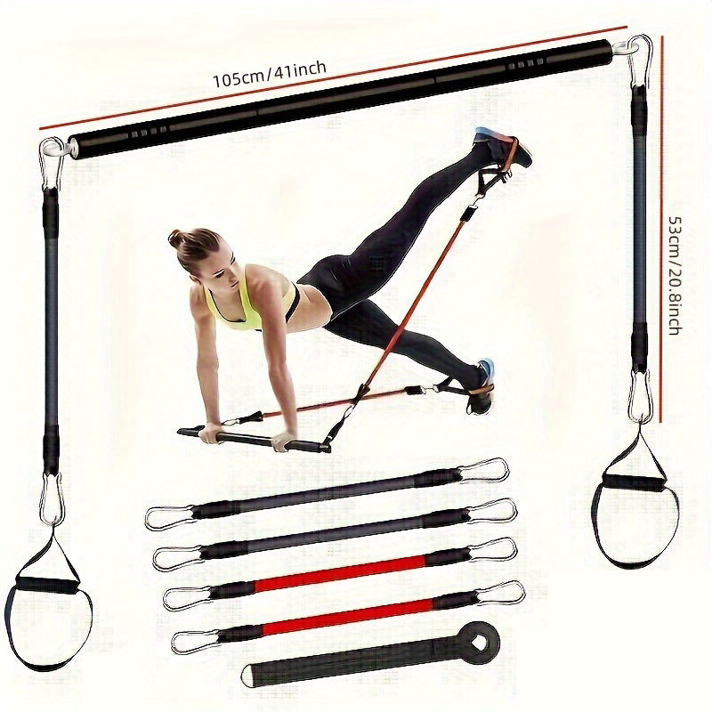 Multifonctionnel force entraînement fitness Pilates bâton avec trois sections