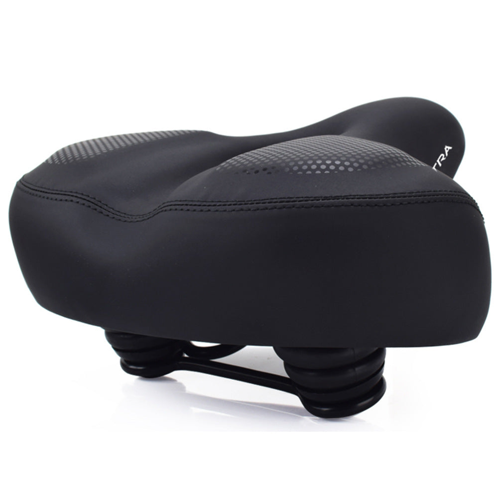 Widened and thickened bicycle seat cushion