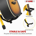 5 Core 3.15" Guitar Stool Padded Chair W Backrest Foldable Music Seat Built in Foot Rest Gu