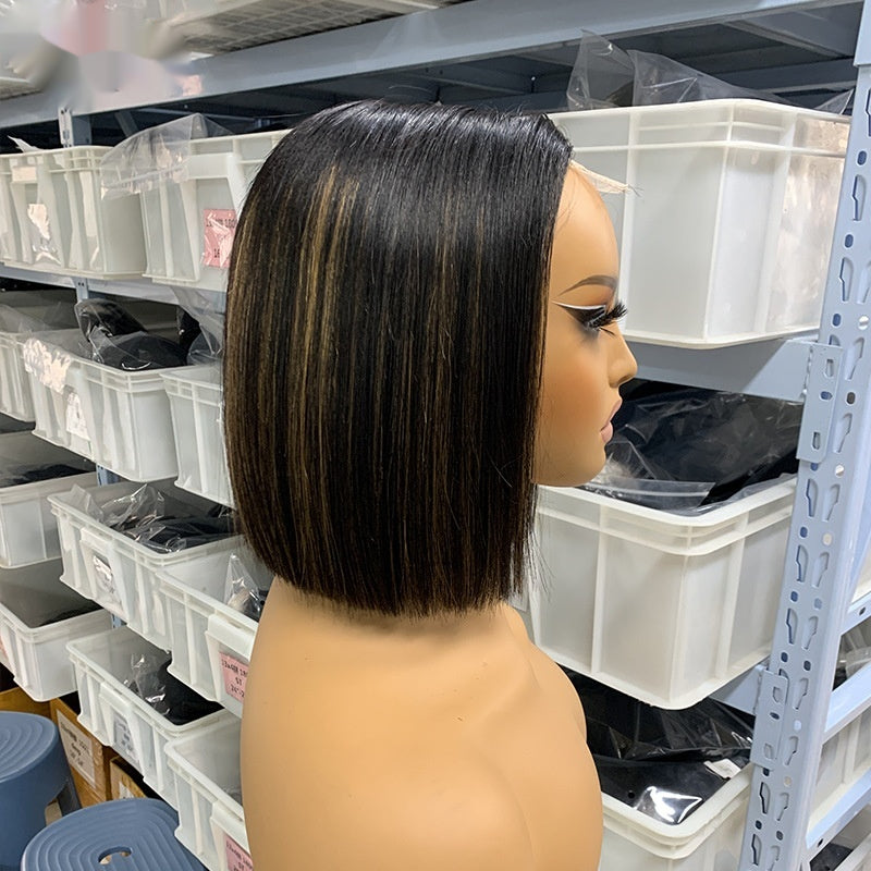 Women's Colorful BOB Glueless Human Hair Wig