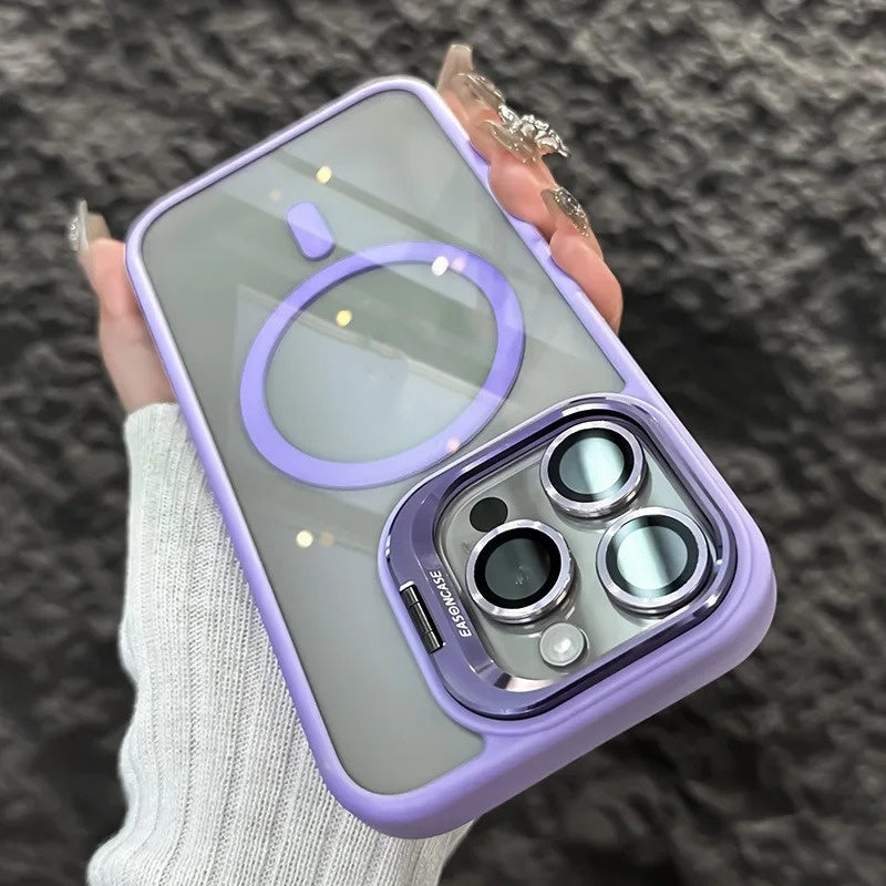 Boîtier de téléphone transparent avec le protecteur de lentille modèle CD