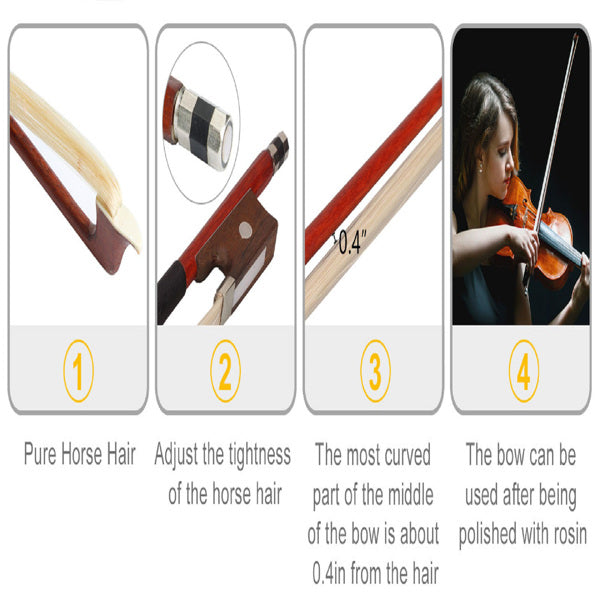 Violon rose et boîte Bow Rosin