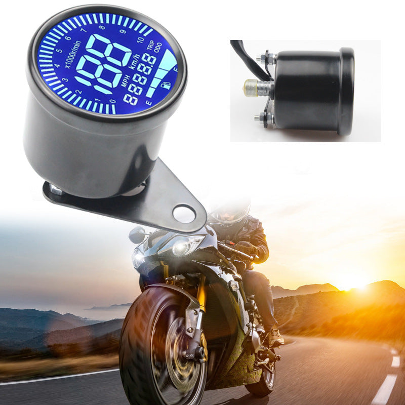 Accessoires de moto Refitting Tachymètre numérique LCD général