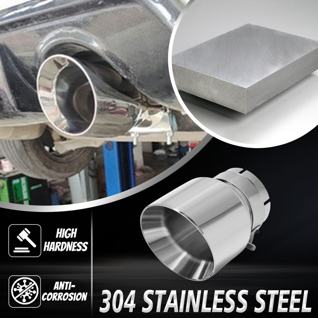 3''Inlet 4''Outlet Tailpipe Conseil d'échappement Tuyau d'échappement en acier inoxydable poli