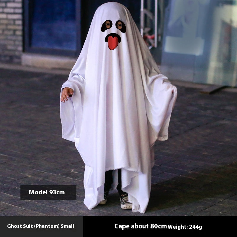 Costume blanc de fête d'Halloween Ghost Cloak Robe