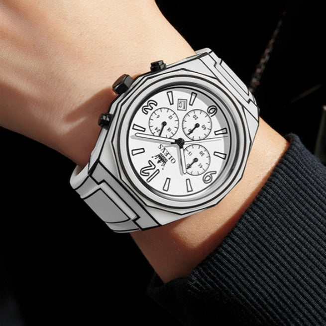 Cartoon Style Silicone Strap Waterproof Quartz Watch Casual Sports Daily Wear