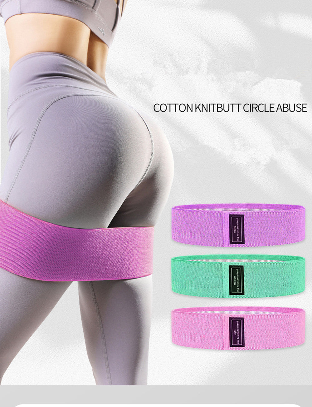 Bandes de résistance Ensemble de boucles d'entraînement d'exercice 3 Crossfit Fitness Yoga Booty Band