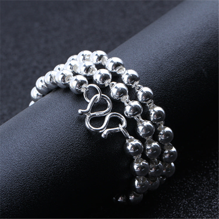 Perles rondes Collier en perles d'argent