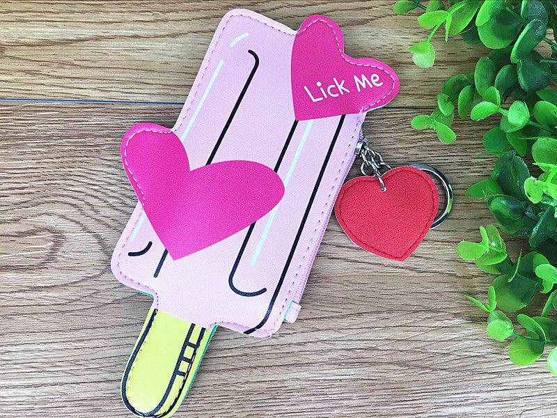 Corée créative boissons crème glacée Mini Purse enfants pièce Porte-clés petit sac sac sac