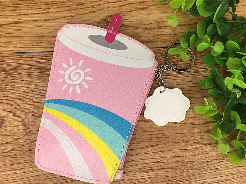 Corée créative boissons crème glacée Mini Purse enfants pièce Porte-clés petit sac sac sac